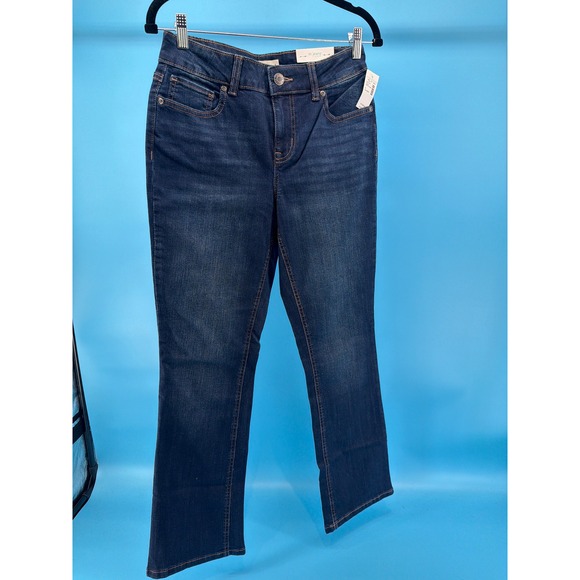 m jeans by maurices Denim - Maurices M Jeans Classic Slim Bootcut Dark Wash Mid Rise Denim Blue Size 6 Short
